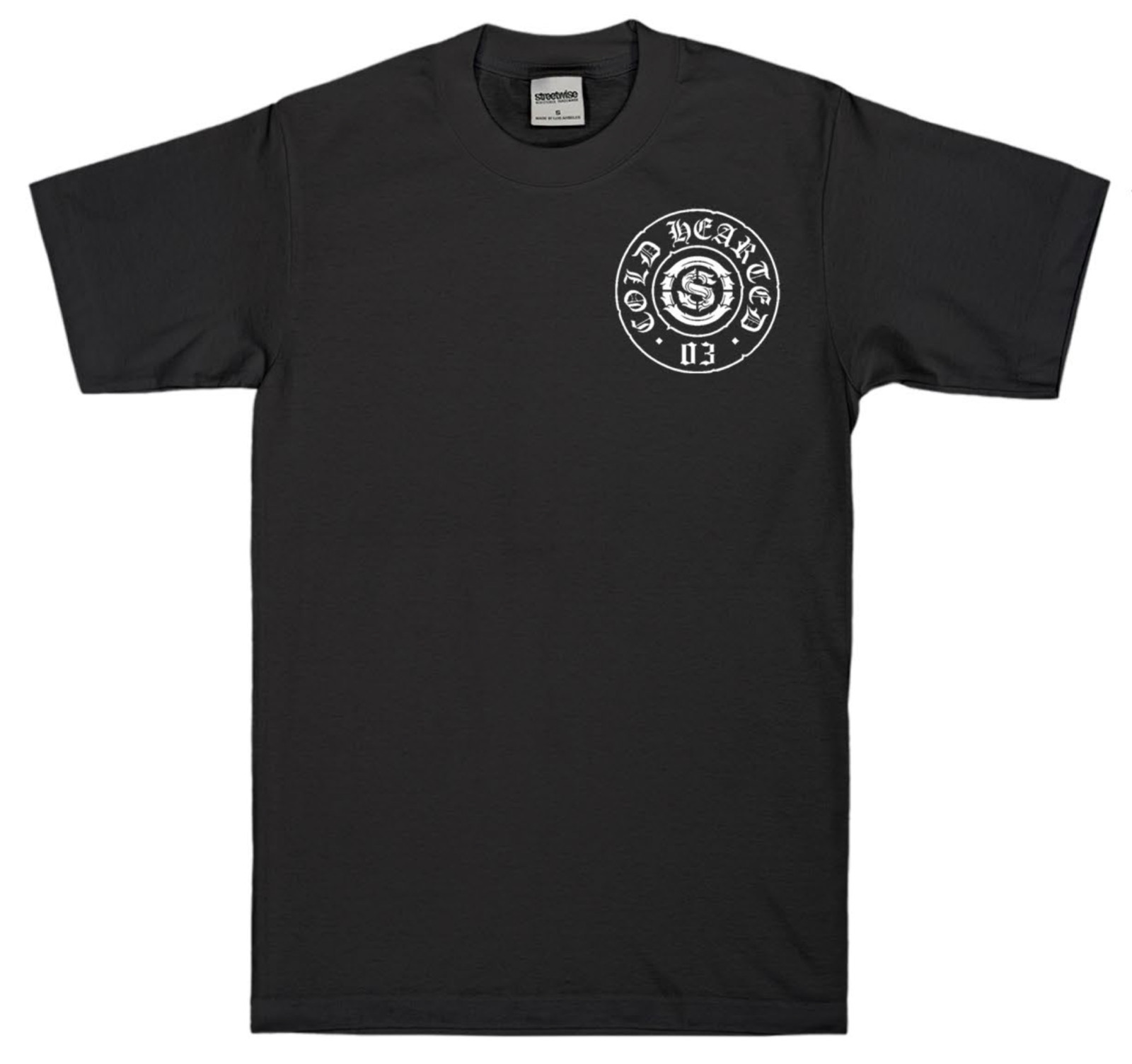 Streetwise Cold Hearted Graphic T-Shirt Black M-L-XL-2XL-3XL-4XL-5XL