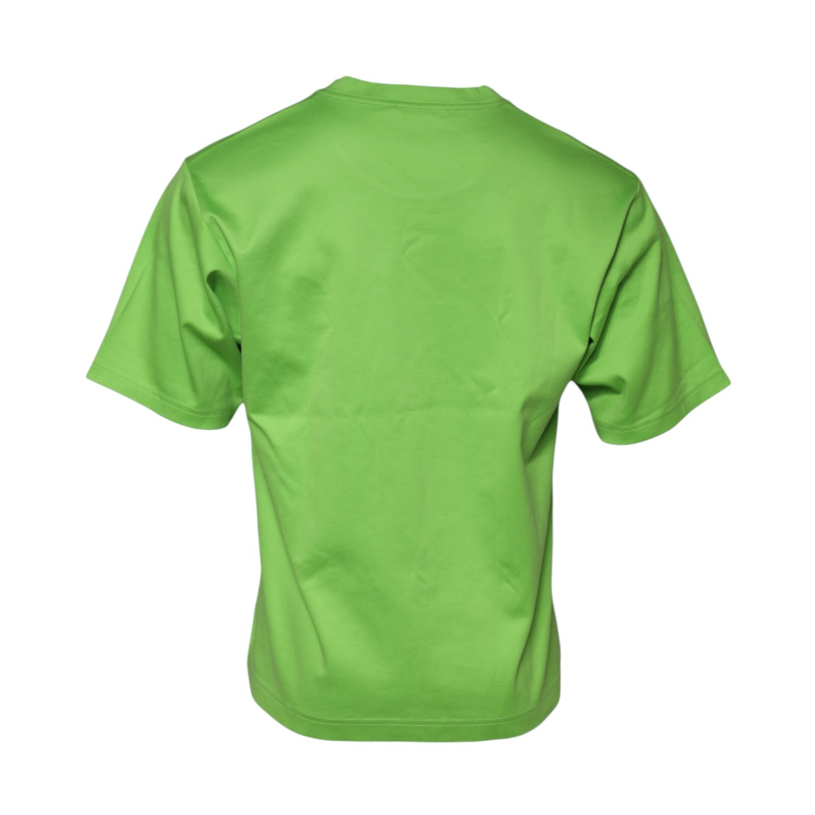 DOLCE & GABBANA T-shirt Green Graphic Printed Round Neck Men IT48/US38/M 750usd