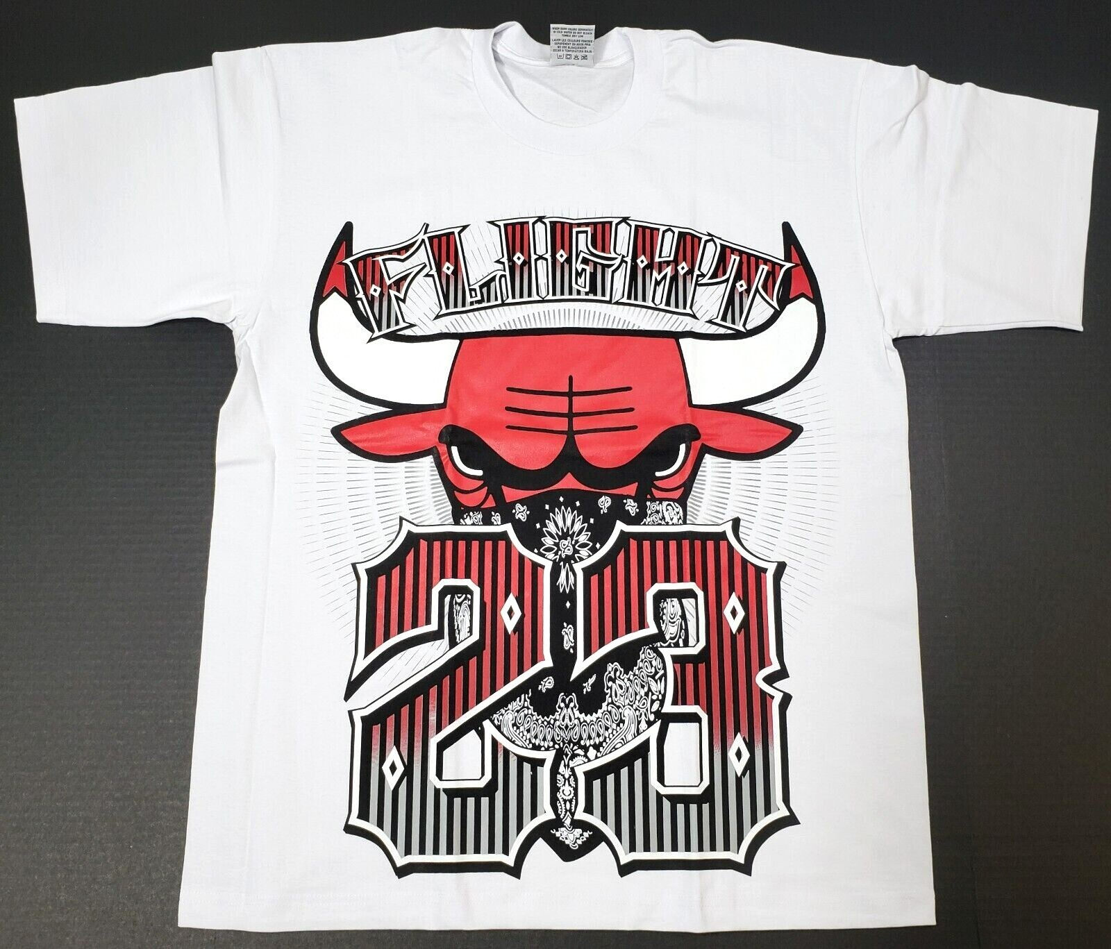 Chicago T-shirt Chi Town Windy City Bulls 23 Tee Men’s White New