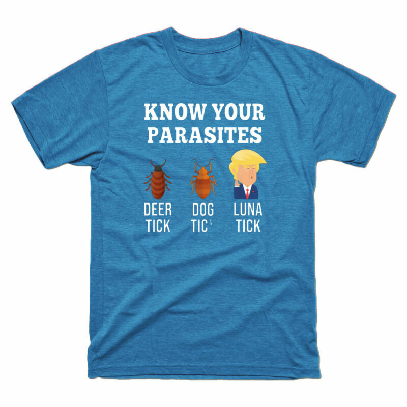Know Your Parasites Deer Tick Funny LUNA TICK AF RESIST Tee Men’s Cotton T-Shirt