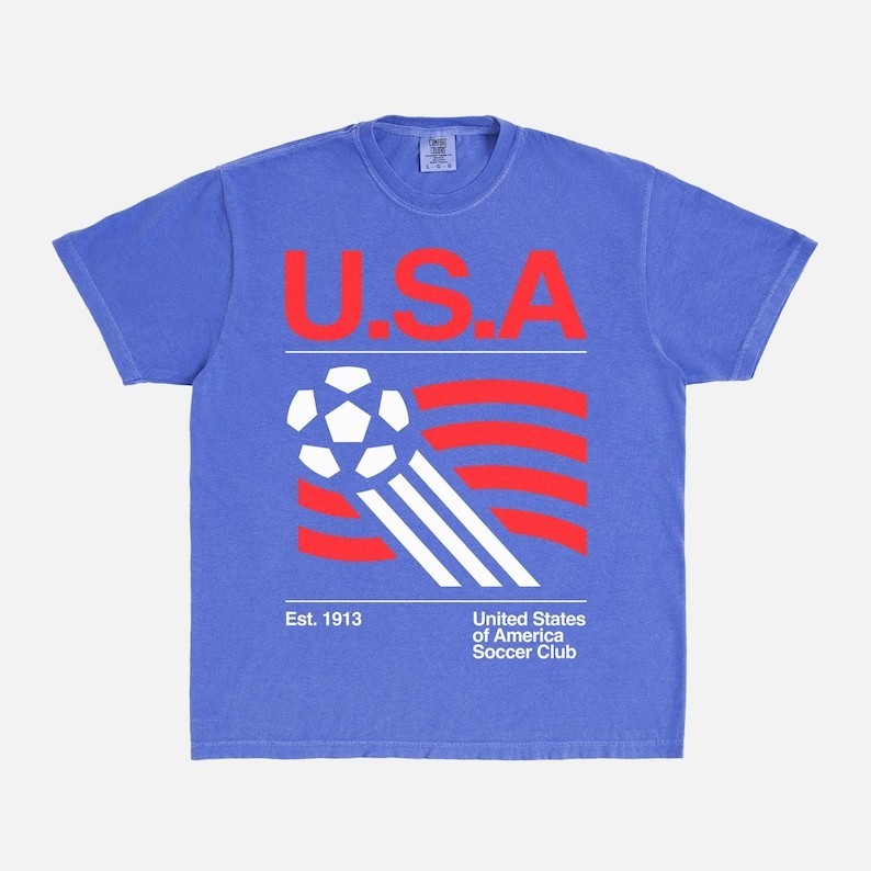 90s United States Soccer Shirt, Retro USA Team Graphic Tee