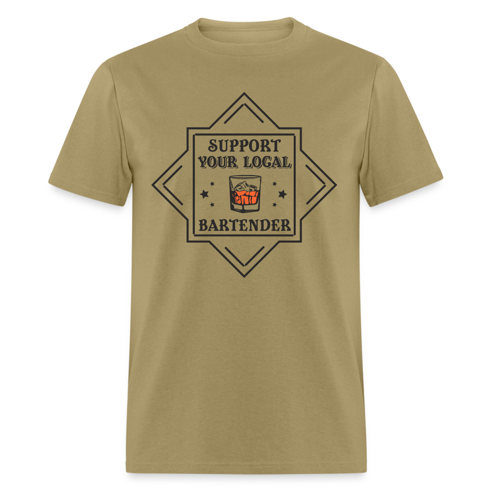Support Your Local Bartender T-Shirt (Drinking Graphic Tee Shirt)
