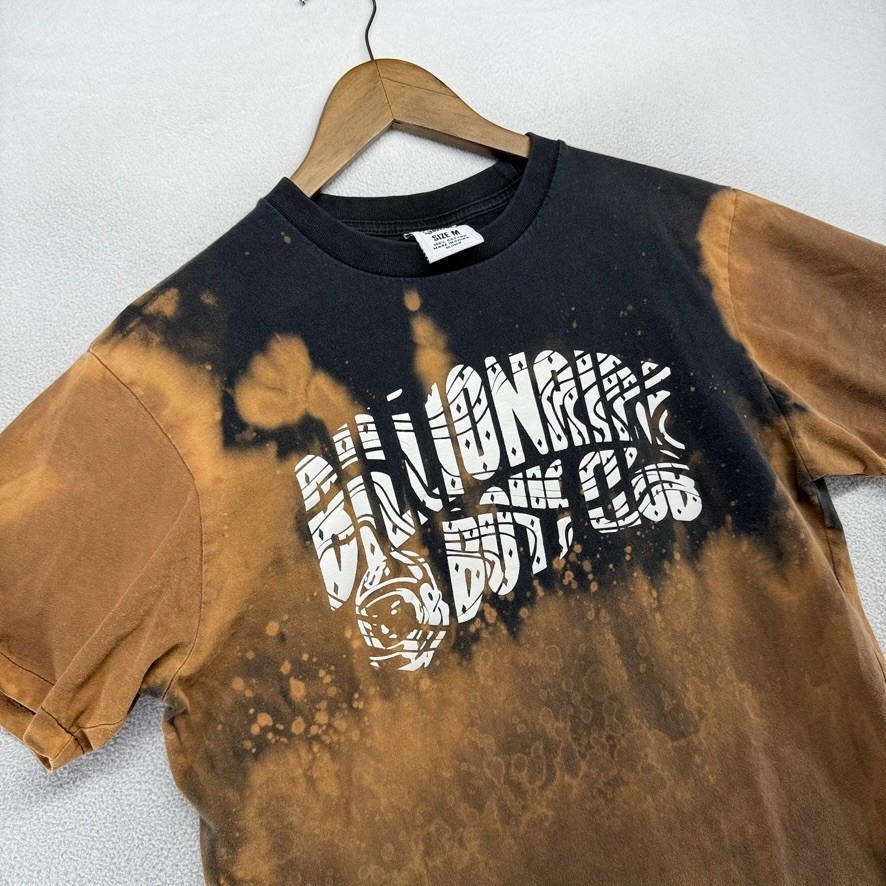 Billionaire Boys Club Shirt men’s Medium Black Acid Wash Bleach Dyed BBC Graphic