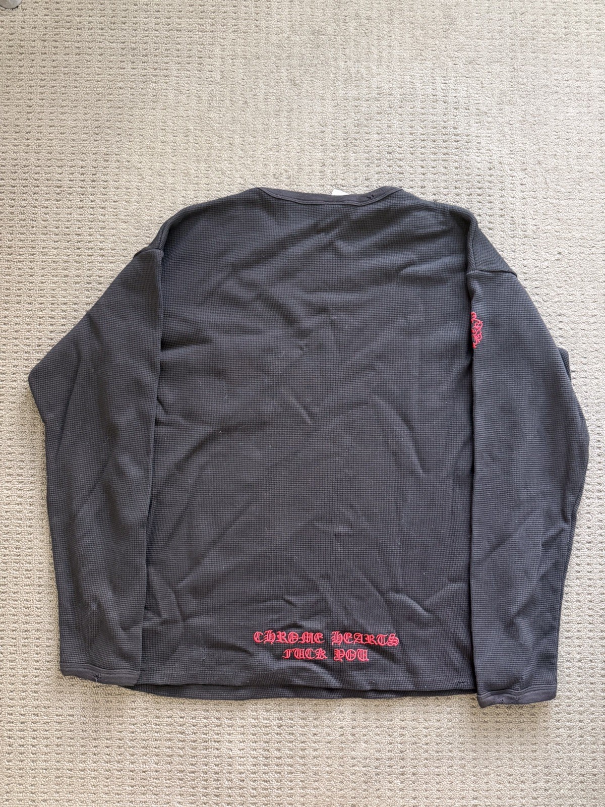 Chrome Hearts Vintage Thermal Long Sleeve Waffle Shirt