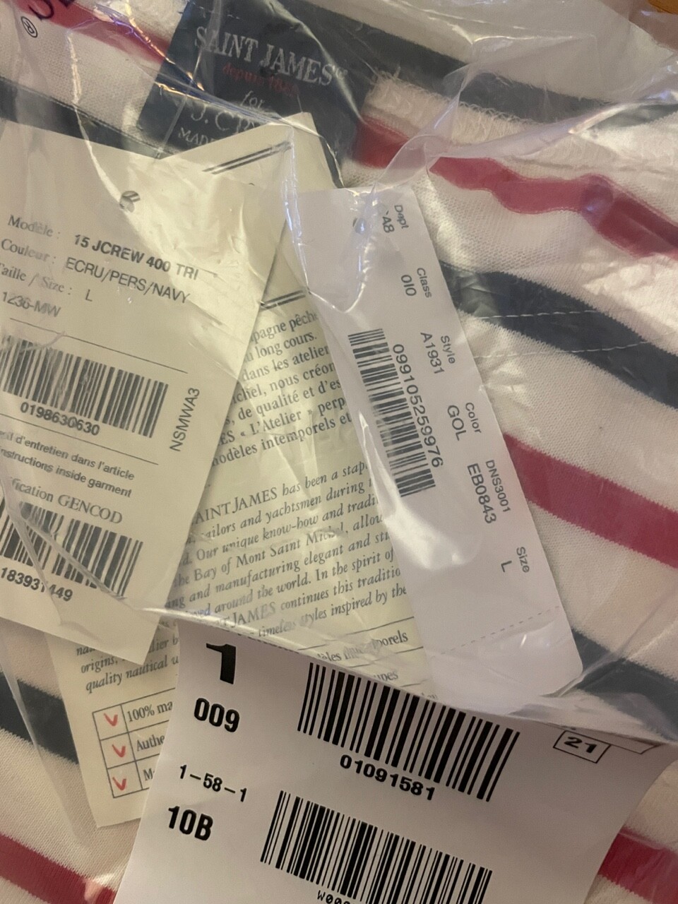 new JCREW MINQUIERS MODERNE Tri-color Striped Shirt 15 400 tri