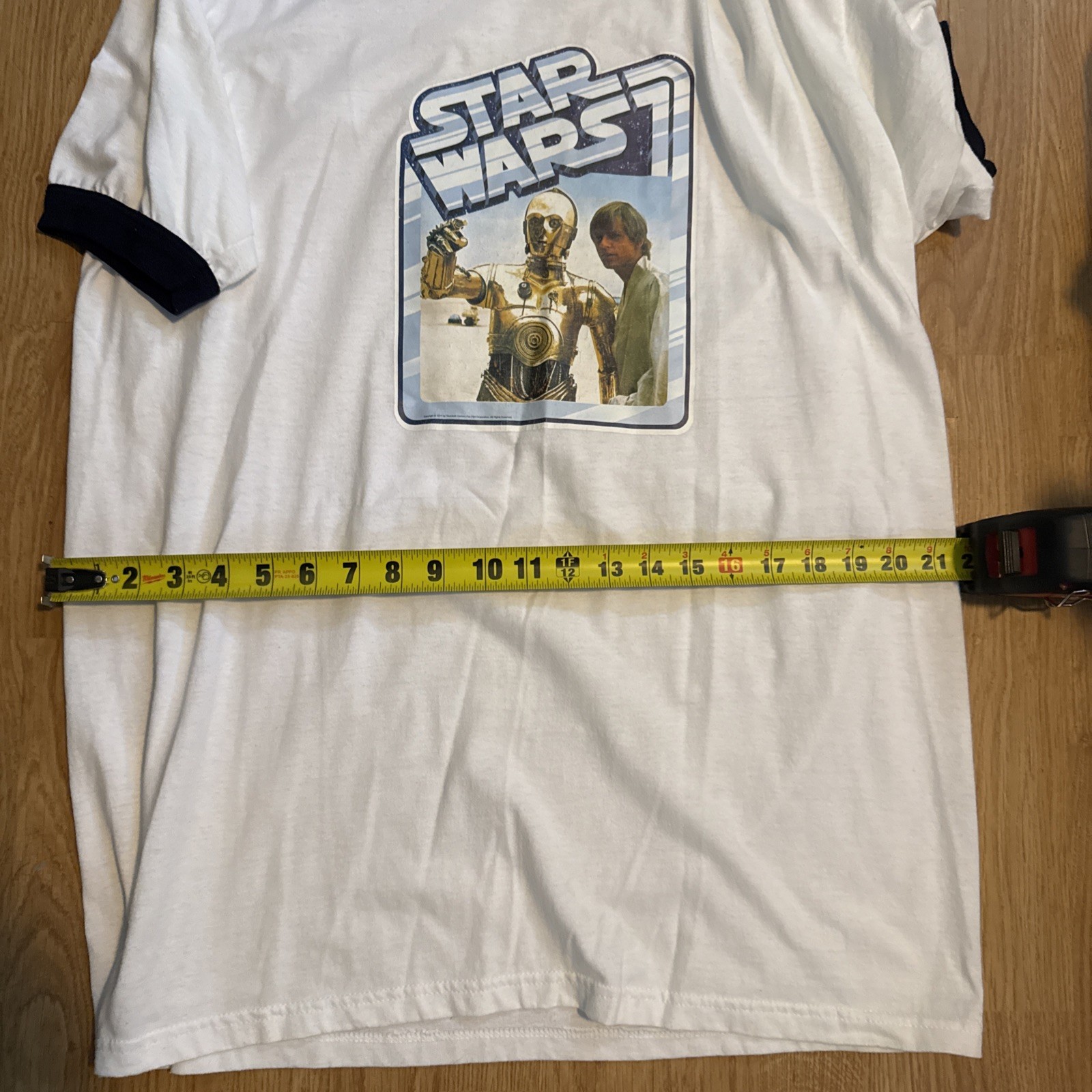 Vintage Changes Star Wars XL Shirt Luke Skywalker & C-3PO 1977 50/50 Cotton Poly