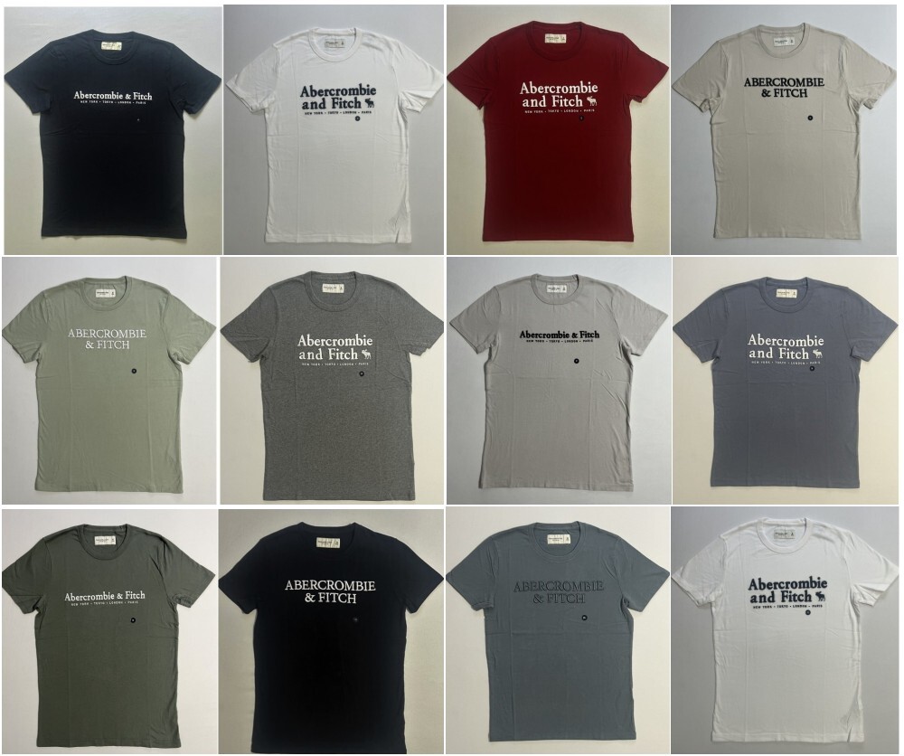 Abercrombie & Fitch Men’s Applique Graphic T-Shirt A&F Logo Size XS S M L XL XXL