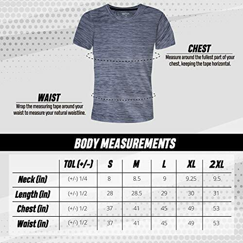 Men’s Dry-Fit Active Athletic Crew Neck T Shirts Running Workout