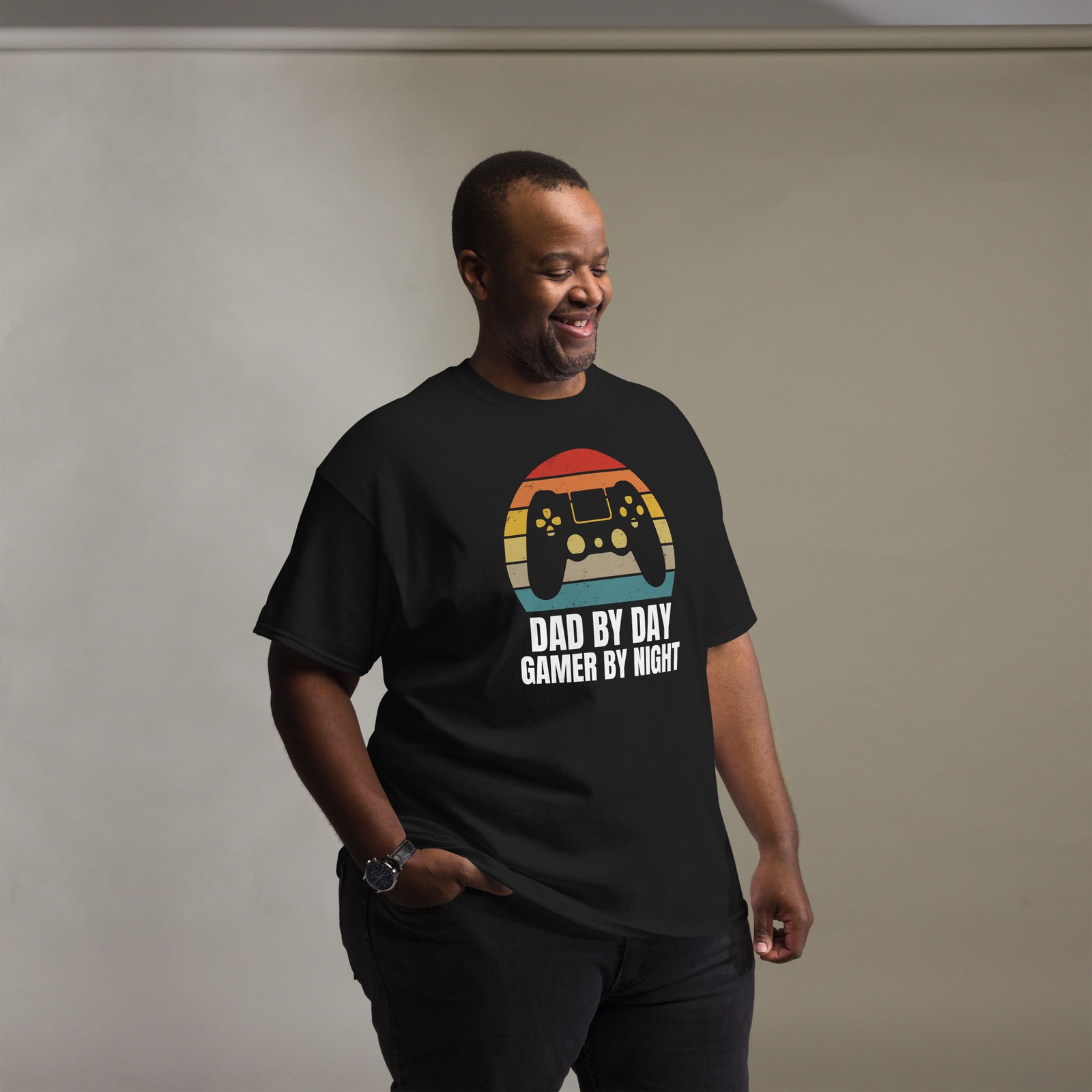 Dad By Day Gamer By Night Retro Gaming Design for Gaming Fathers