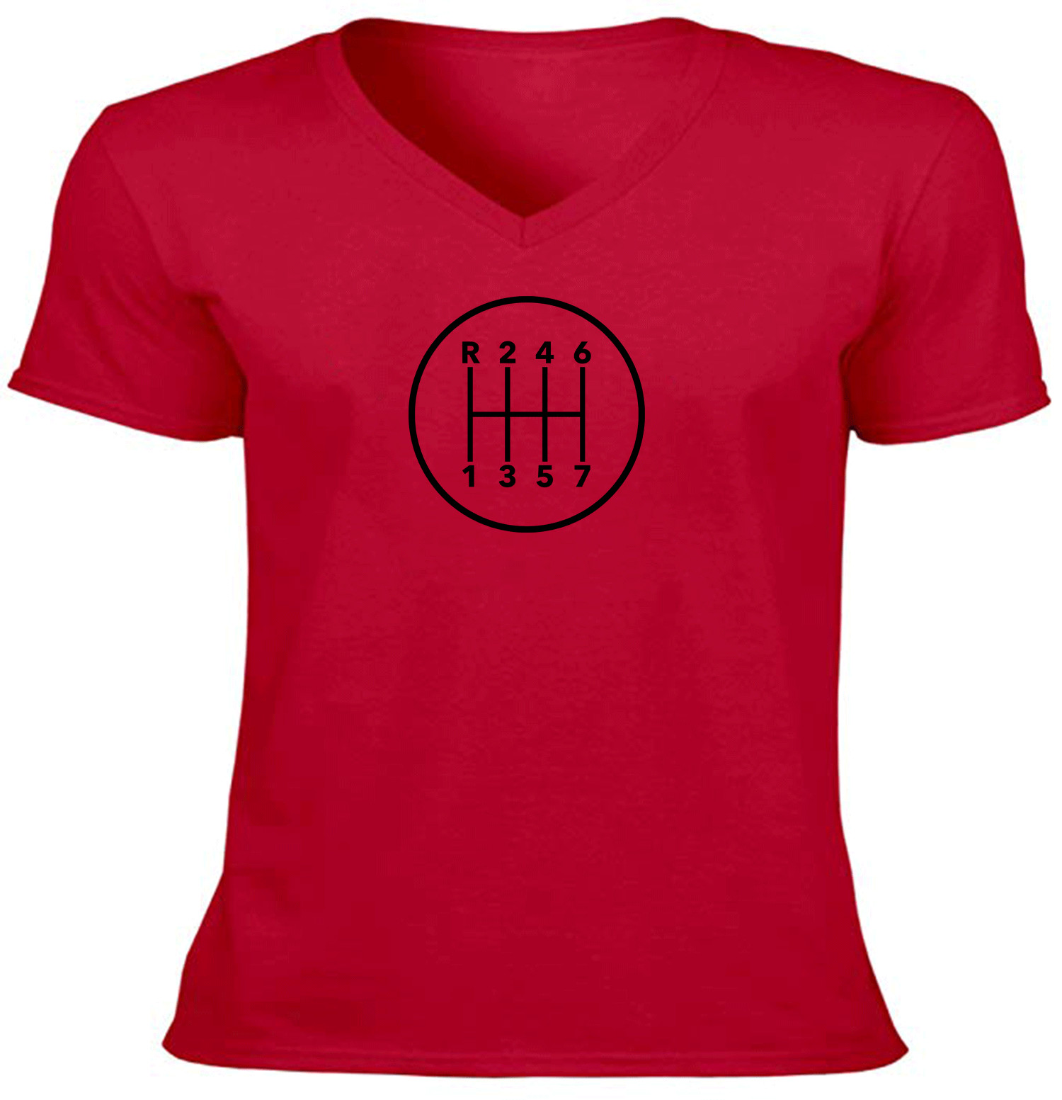 Manual Transmission Shift Pattern 7 Speed Stick T-Shirt Manual Gearbox Gearshift