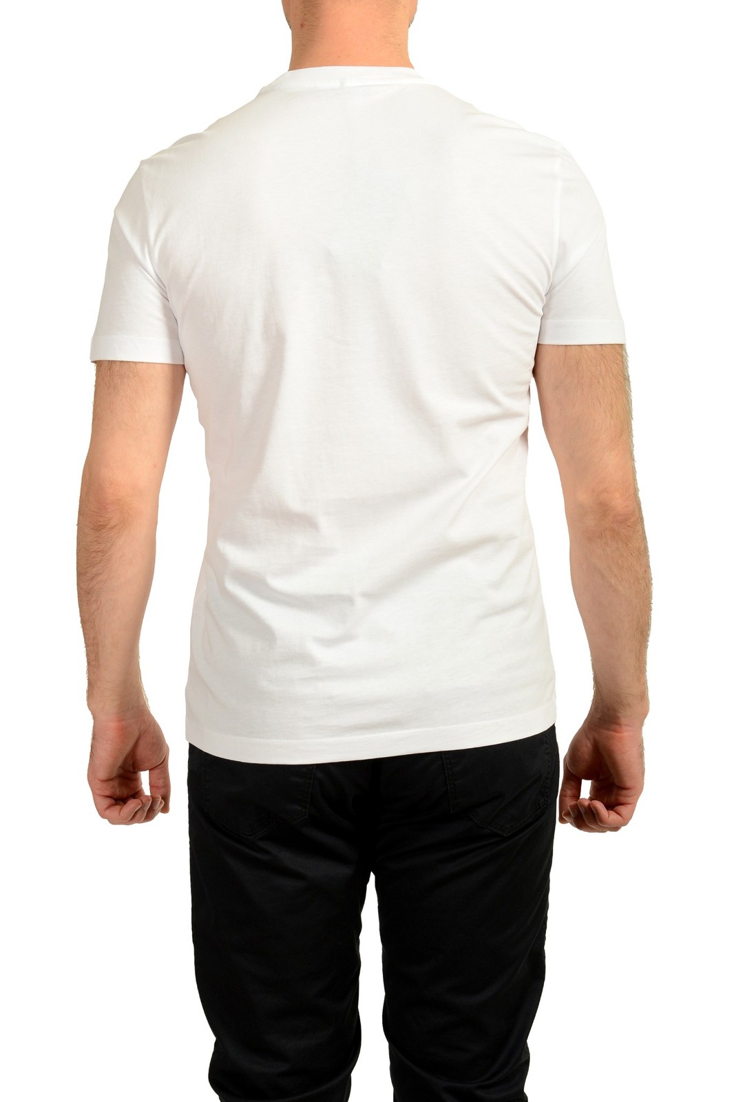 Versace Men’s White Black Medusa Embroidery Short Sleeve T-Shirt US 2XL IT 56