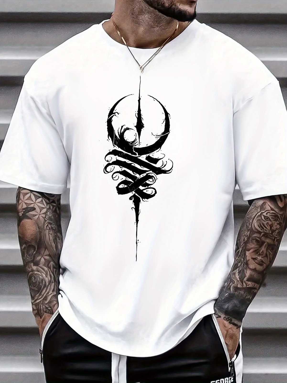 Men’S Stylish Casual Round Neck T-Shirt, Top for Summer Men’S Clothing
