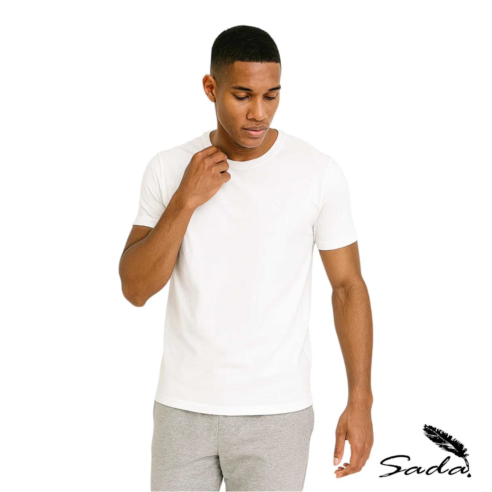 Sada T-Shirts 6-Pack Plain Crew Neck T-Shirts for Men Sizes S-6XL