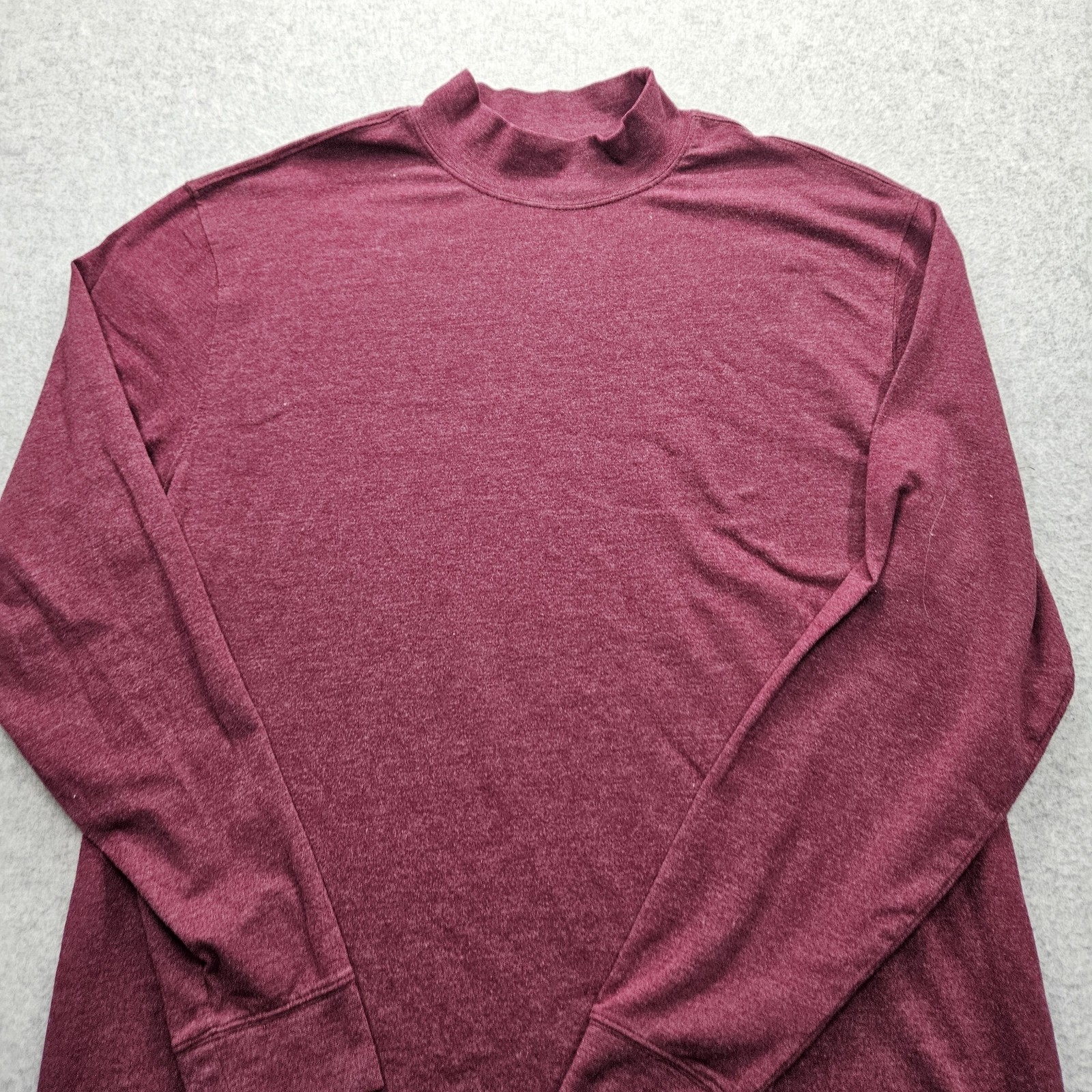 Saddlebred Men’s Large Maroon Half Turtle Neck Long Sleeve