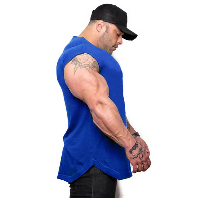 Men Gym Singlets Tank Tops Stringer Bodybuilding Fitness Vests Sports Clothes