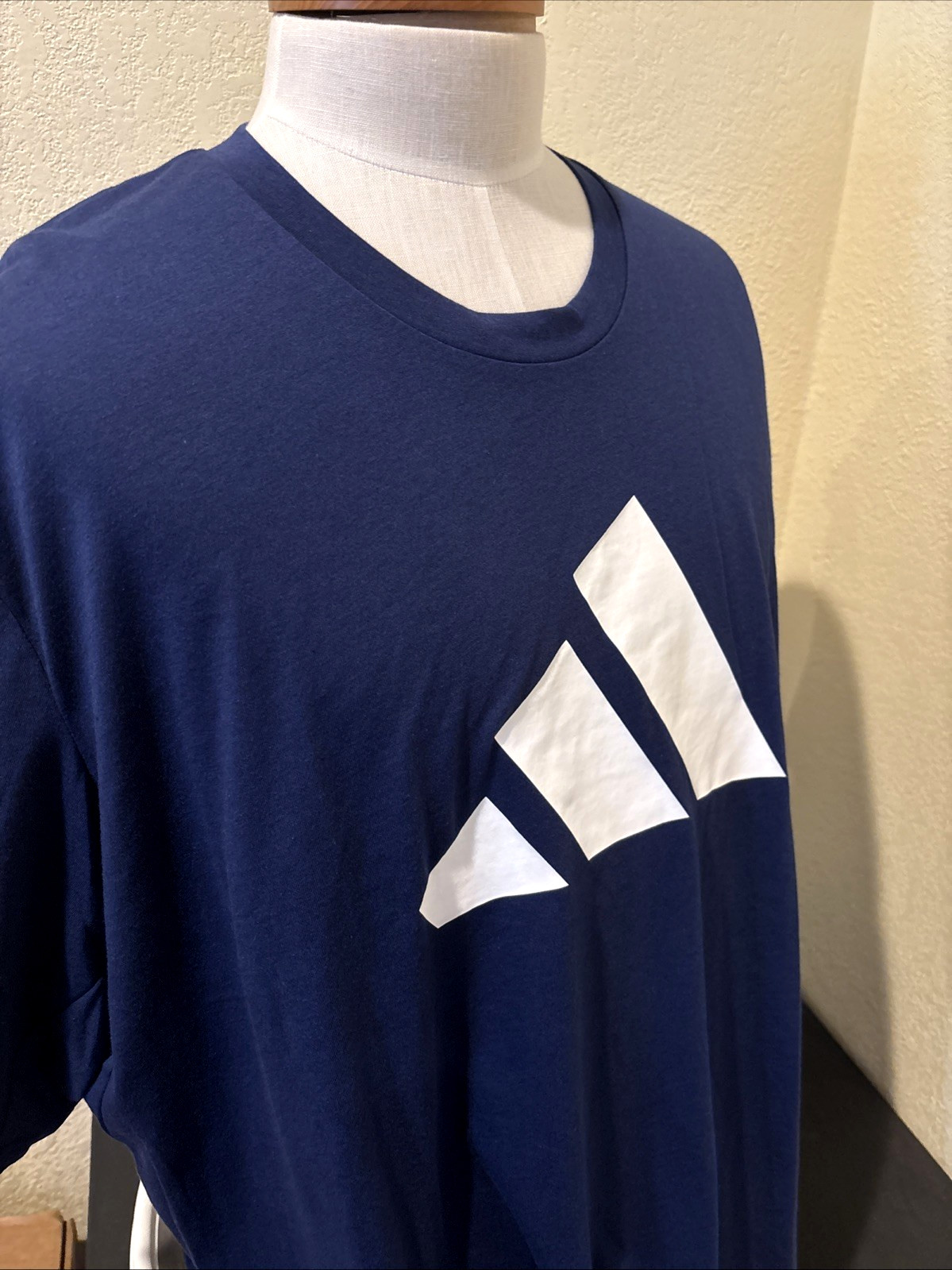 Adidas Essentials Men Feel Ready Logo Training T-Shirt Navy Big & Tall 2XLT NEW