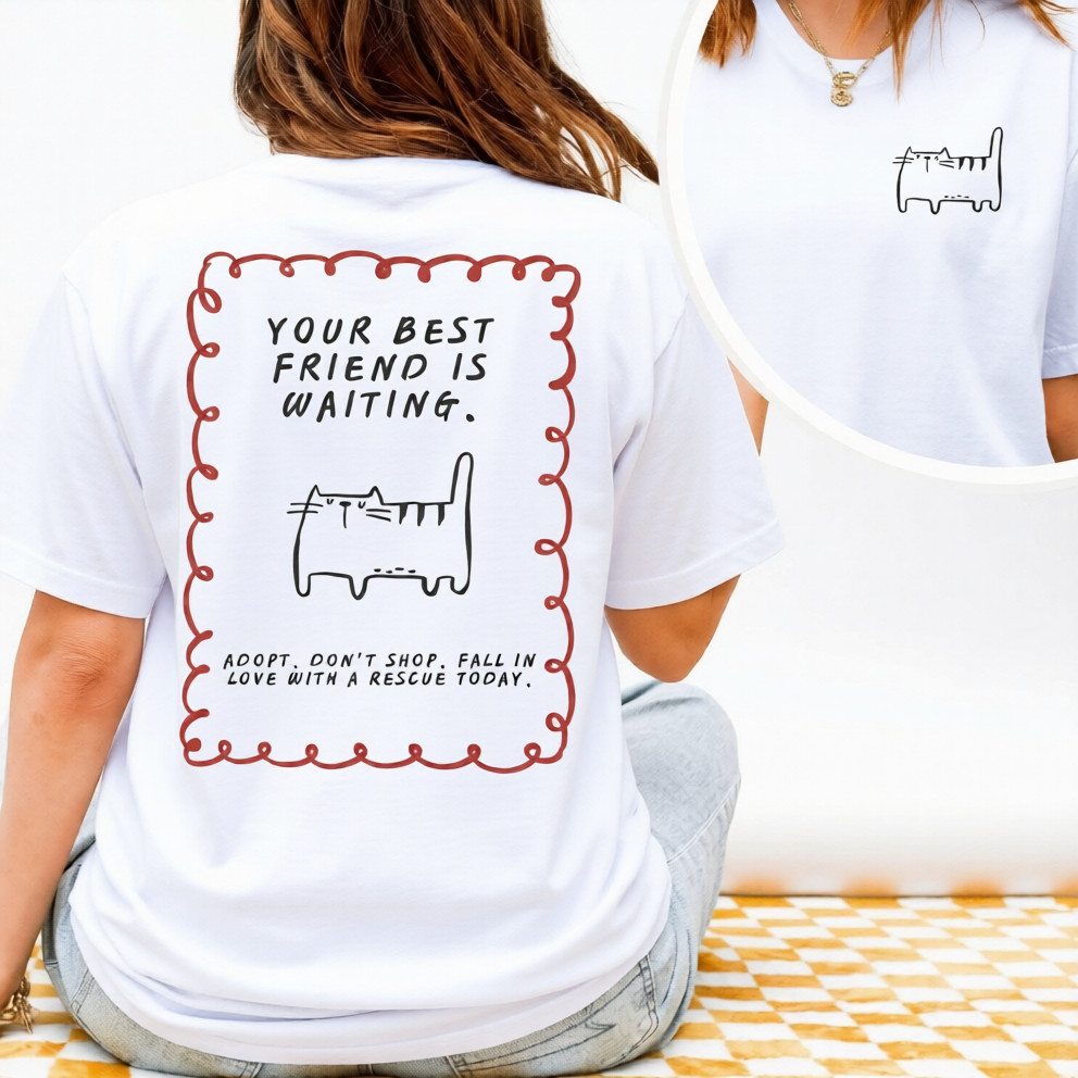 Adopt Don’t Shop Cat Shelter Kitty Owner Pet Adoption Gift For Cat Mom T-Shirt