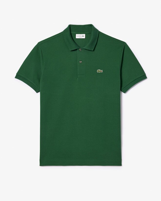 Lacoste Mens Polo Shirt L12 Green Size L Cotton Piqué Classic Embroidered Logo