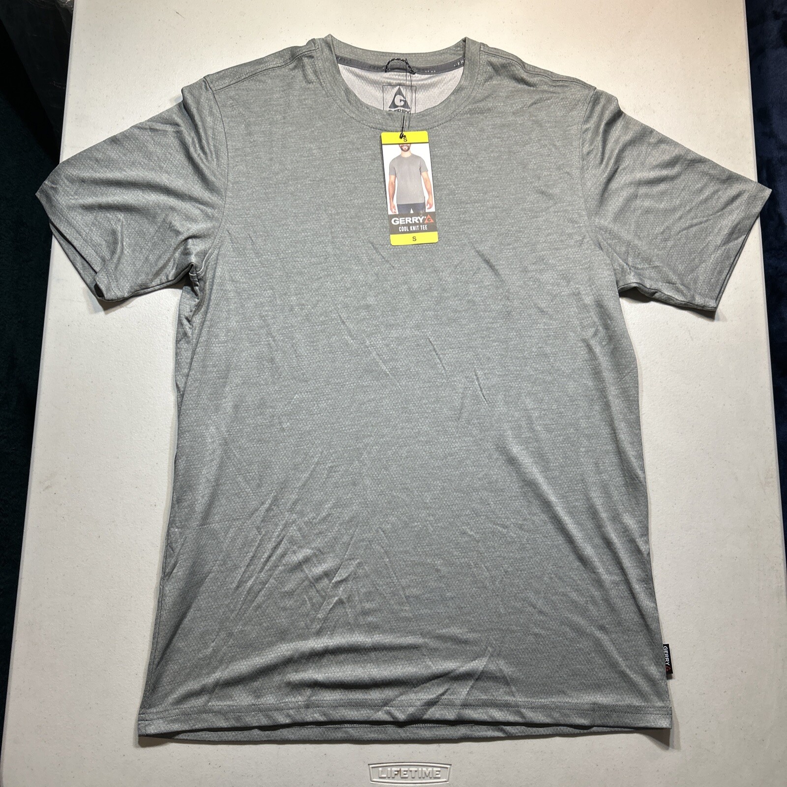 LOT OF 2 Gerry Men’s Light Weight Cool Knit Tees Gray | NWT Size S