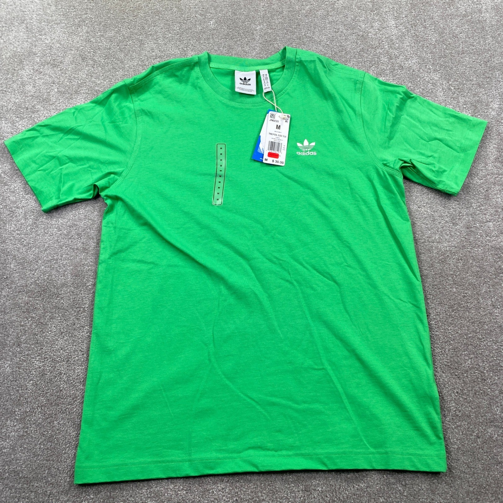 Adidas Originals Trefoil Ess Tee Men’s Medium Energy Green T-Shirt New With Tags