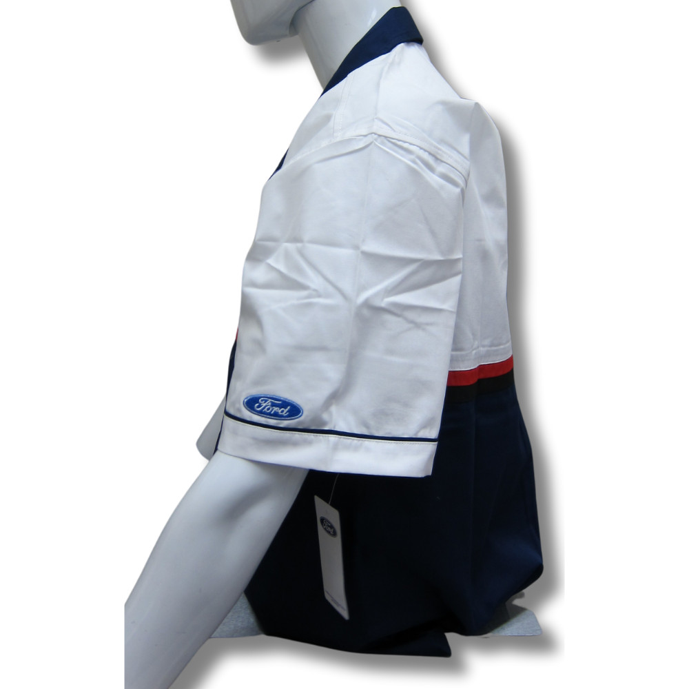 Ford Racing Pit Mechanic Button Down Work Crew Shirt Official Licensed