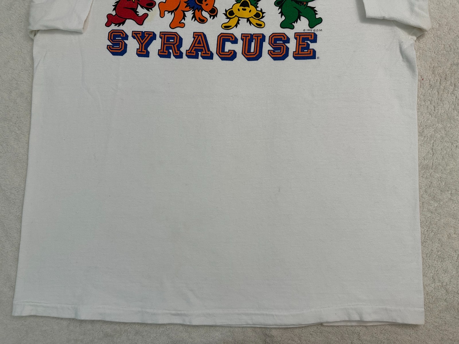 Vintage 1990s Grateful Dead Syracuse University Orangemen Dancing Bear T-Shirt L