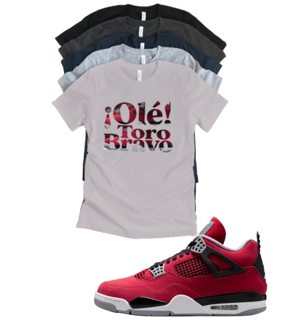 Shirt to match Jordan 4 Ole Toro Bravo Red Sneakerhead Matching Tee