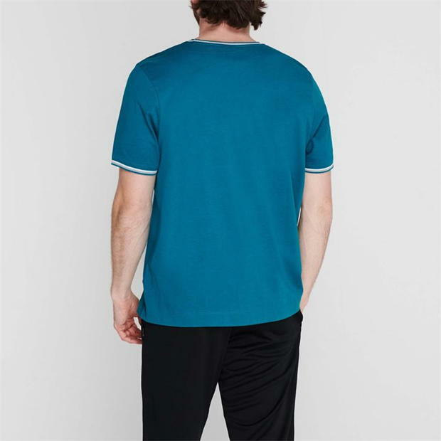 Mens Slazenger 100% Cotton Tipped Crew Neck T Shirt XS S M L XL XXL 3XL 4XL BNWT