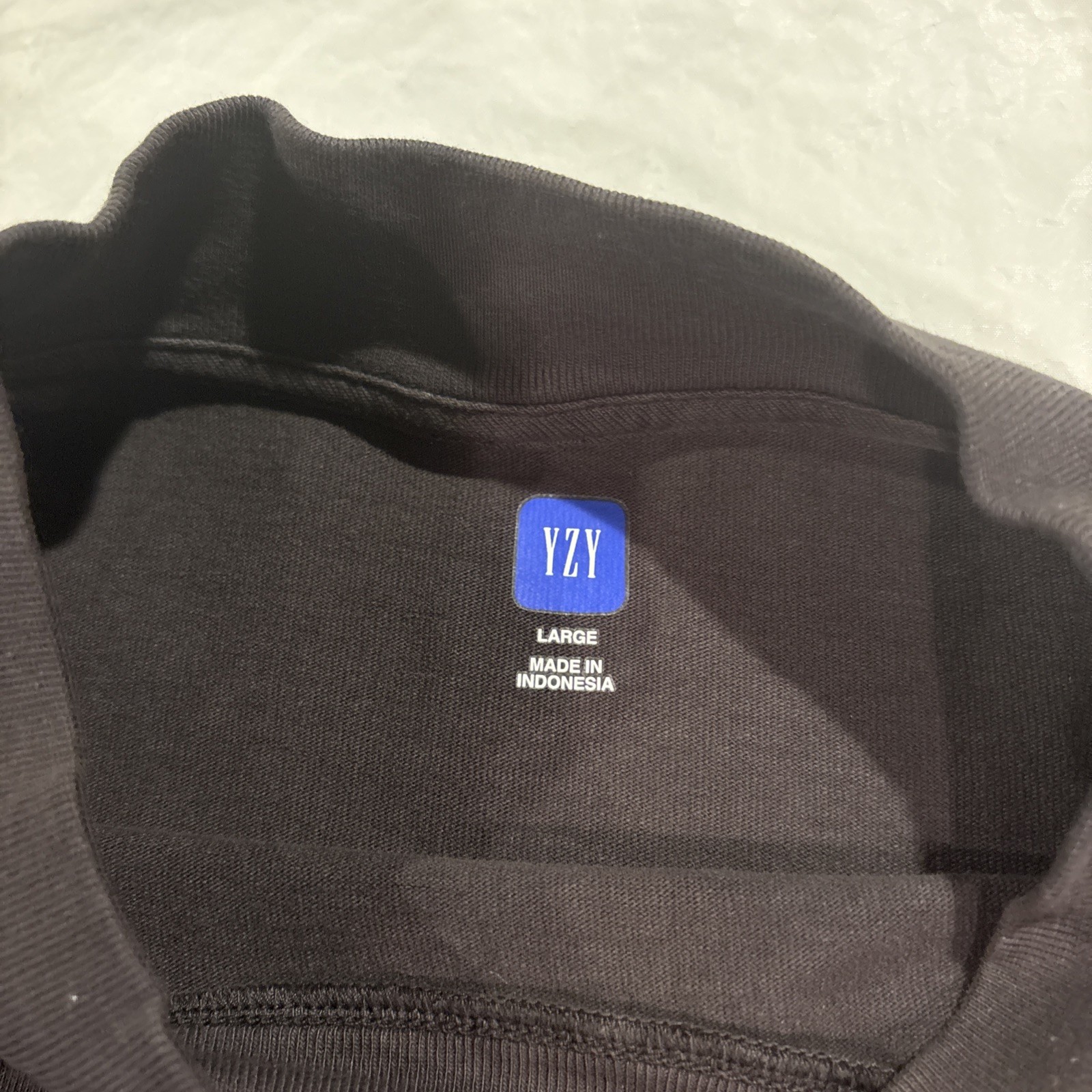 Yeezy YZY x GAP T Shirt Engineered By Balenciaga Mock Neck Oversized Black Large