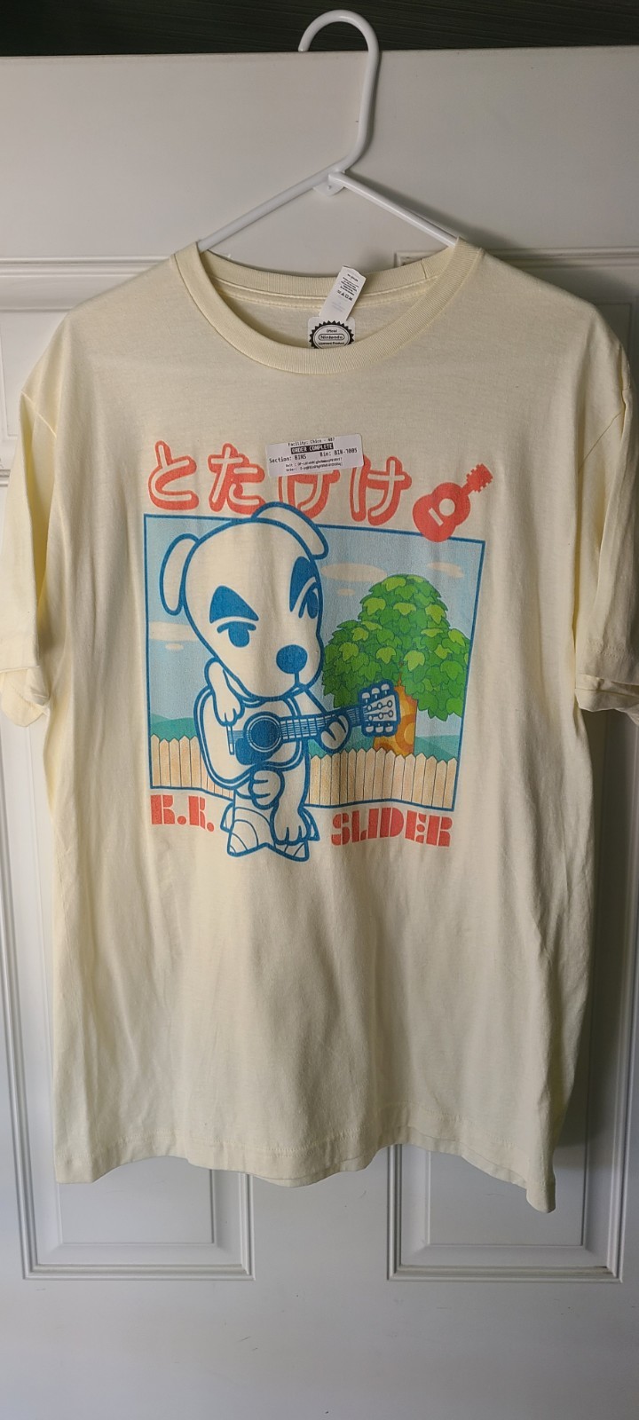 K.K. Slider Animal Crossing Men’s T-Shirt Size L Official Nintendo Japanese NEW