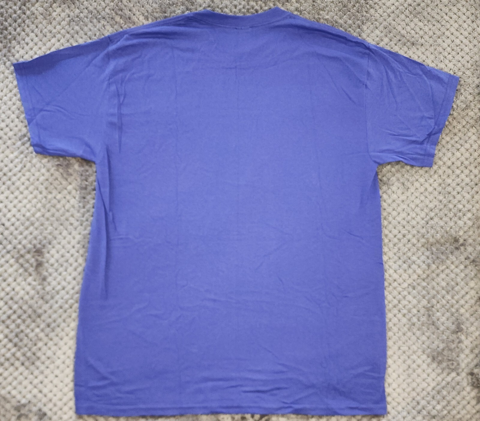 Gildan Adult Purple Blue Pre-Shrunk Heavy Cotton Crew Neck T-Shirt Size L