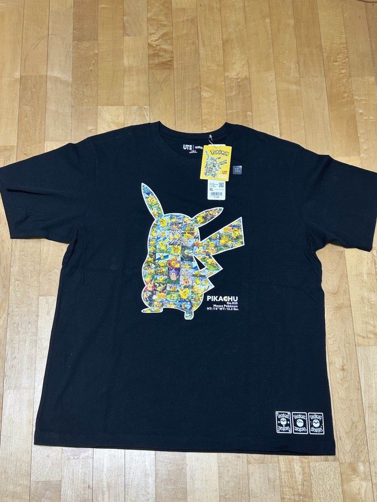 NWT Uniqlo Pokemon Masters Archive Pikachu T-Shirt XL Black + Gift
