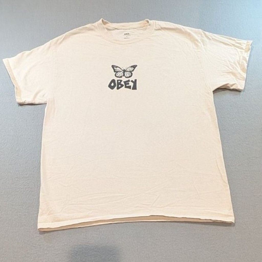 OBEY Worldwide Butterfly Graphic T-Shirt