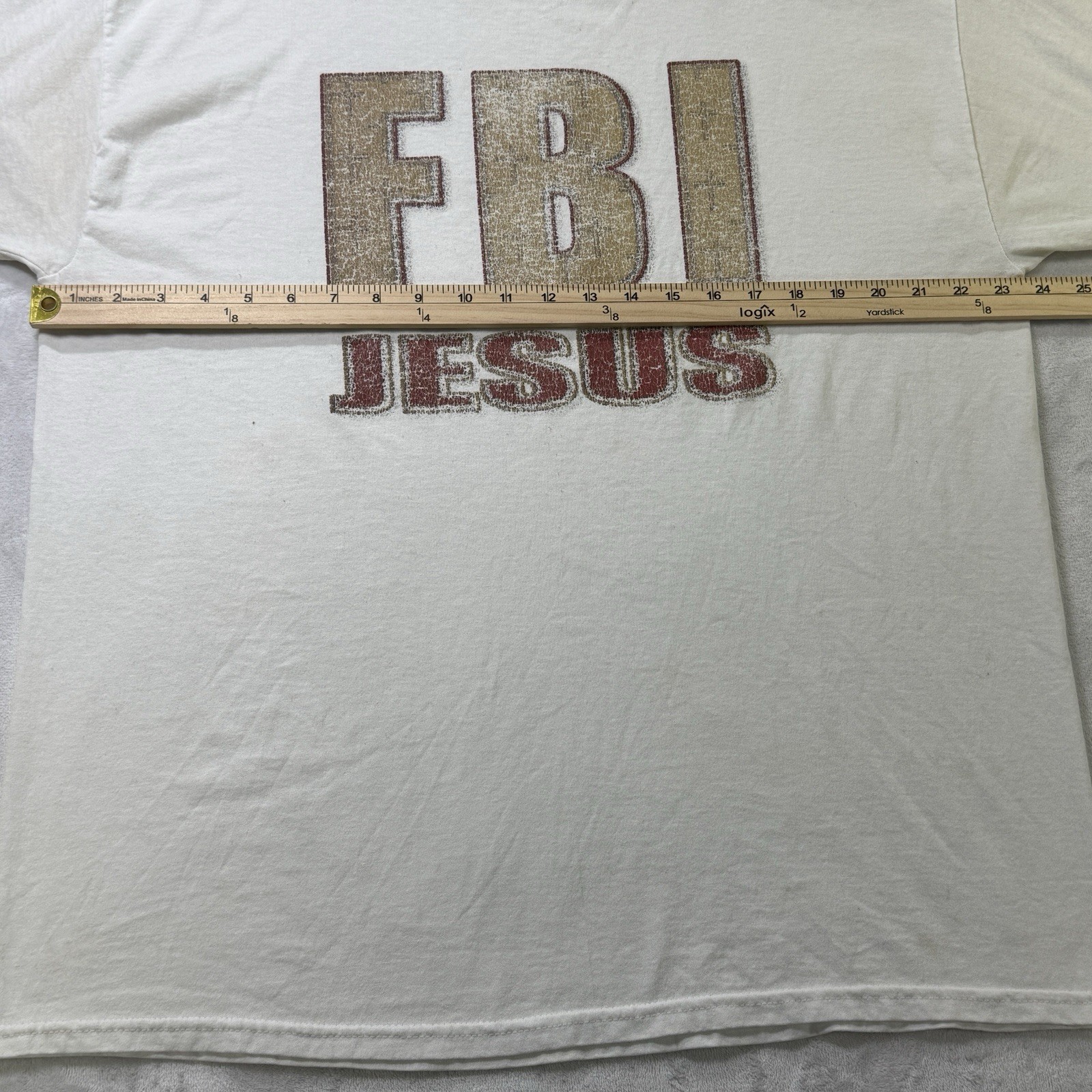 Vintage FBI Firm Believer In Jesus T Shirt XL Jerzees Religious Tee