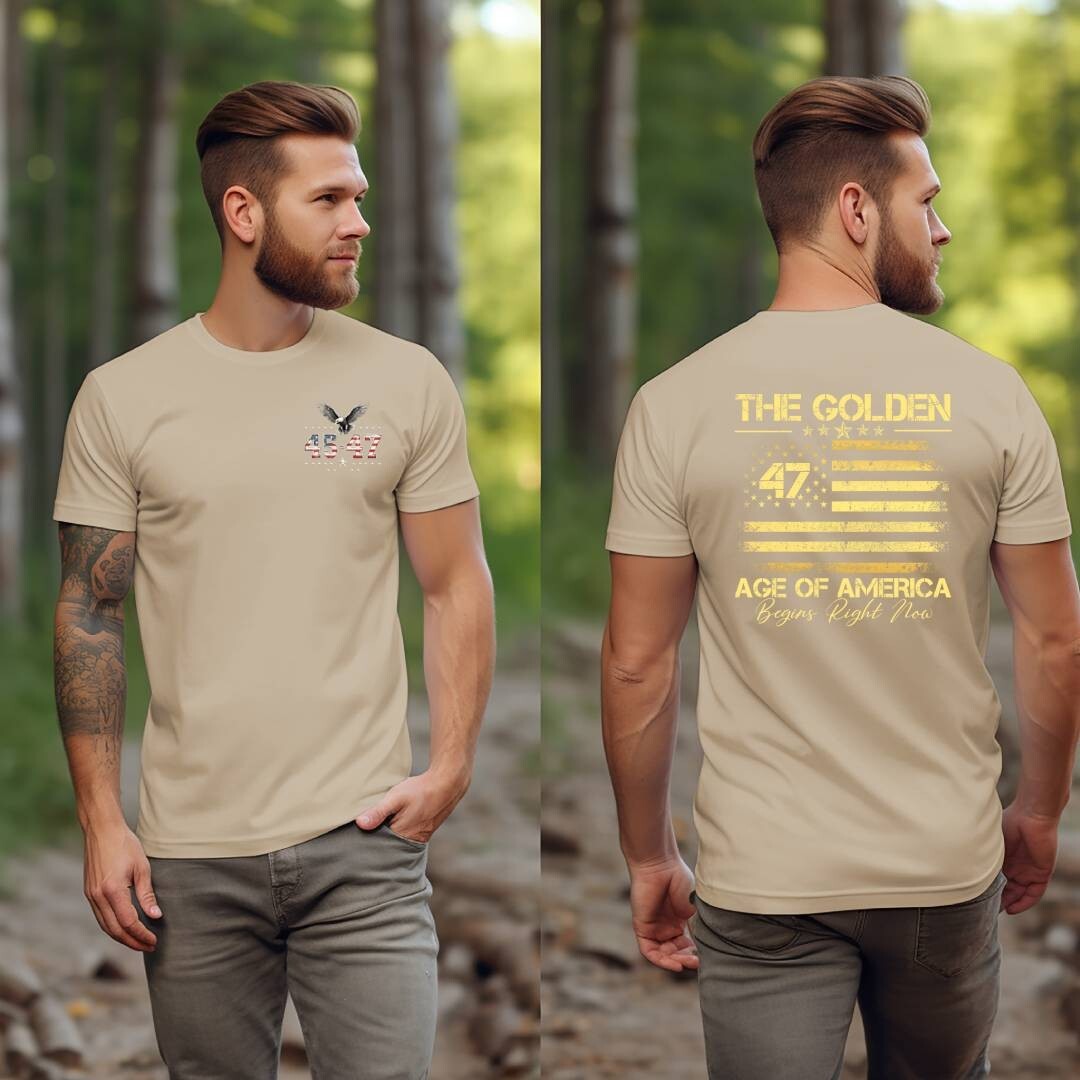 Trump Vance 2024 The Golden Age of America Great MAGA Golf 45 47 Eagle T-Shirt