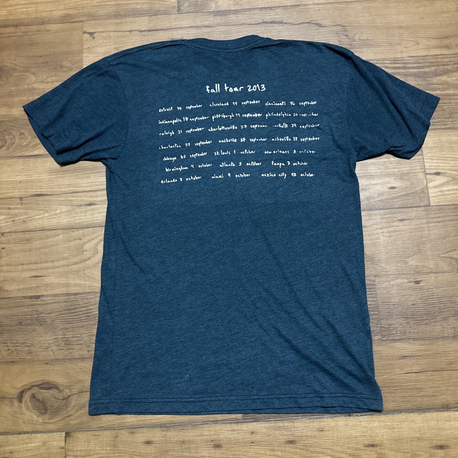 The 50 50 Shirt Sigur Ros Fall 2013 Gray Concert T-Shirt Mens Size Medium
