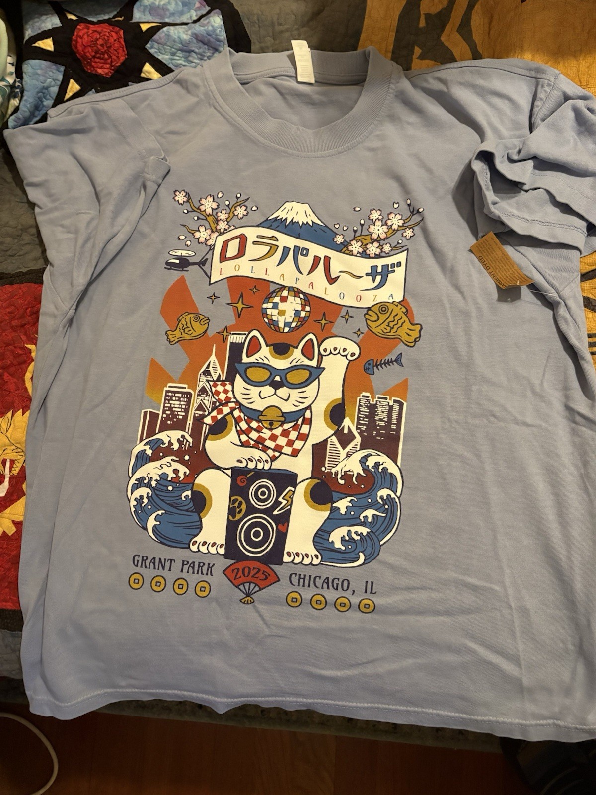 Lollpalooza 2025 – Lucky Cat Line Up T-Shirt, XL