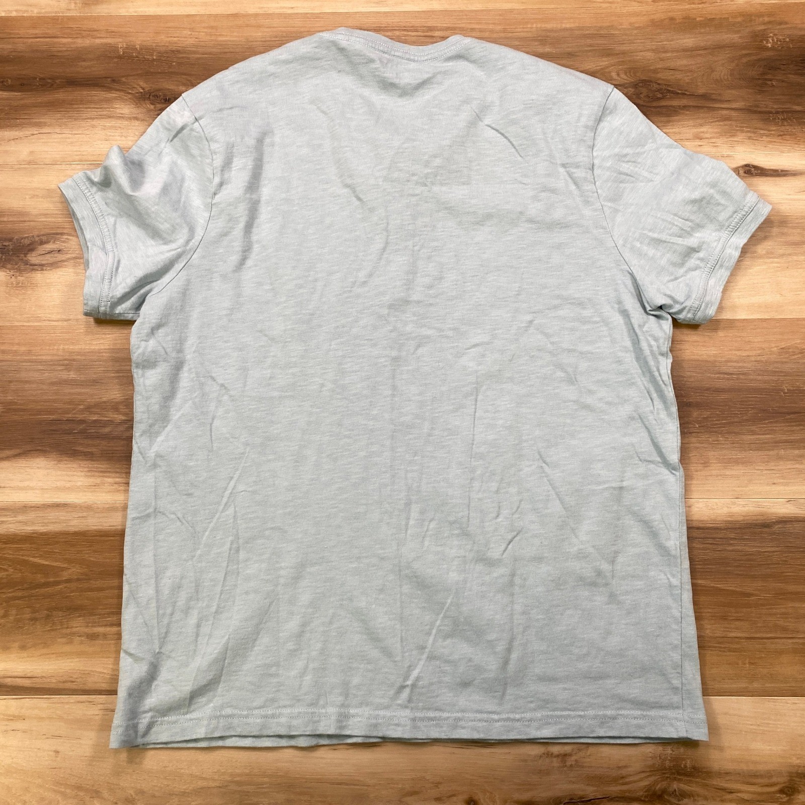 J.Crew Henley Mens Large Minimalist Slub Cotton Short Sleeve Light Blue Classic
