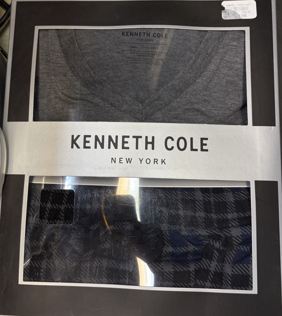 Kenneth Cole Men’s Gray Cotton Crew Neck Short Sleeve T-Shirt Size S
