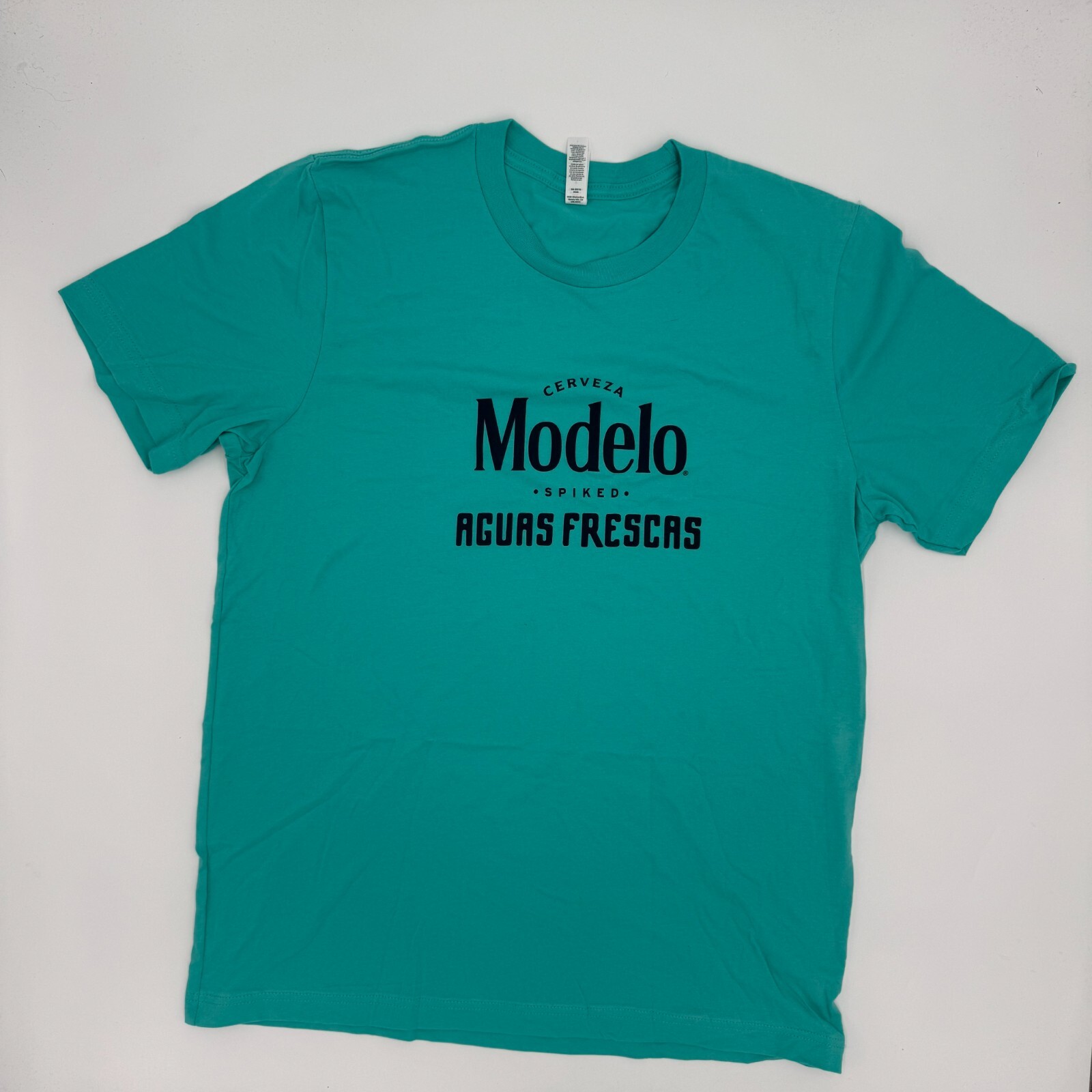 Bella Canvas Tee Shirt Mens Large Aqua Green Short Sleeve Crewneck Pullover