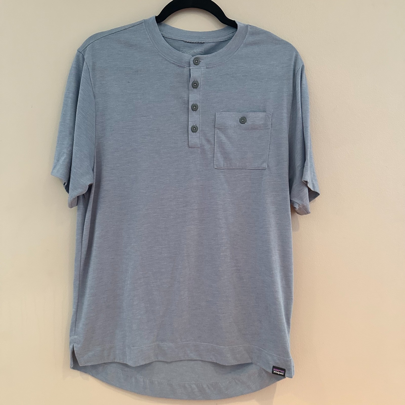 Patagonia Capilene Cool Trail Henley Shirt Blue Heather Mens Medium Gorpcore