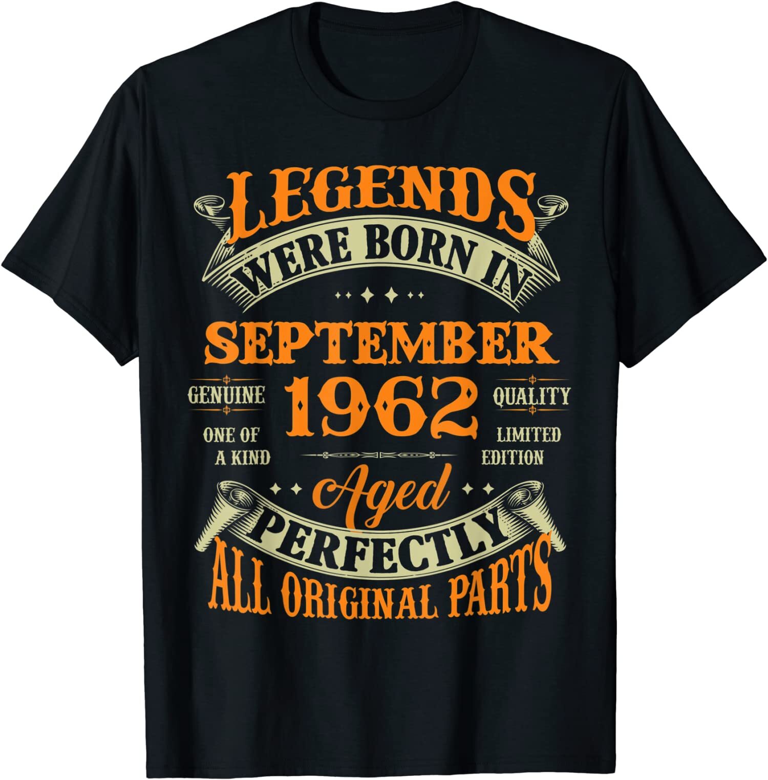 60th Birthday Gift Legends Born In September 1962 60 Yrs Old Great T-Shirt S-3XL