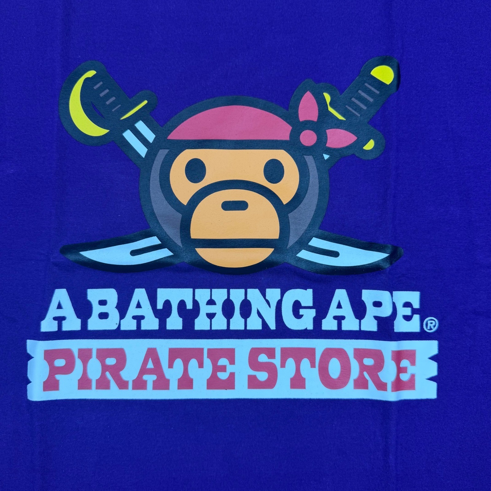 A Bathing Ape BAPE Pirate Store Milo Tee Purple Mens XL Brand New