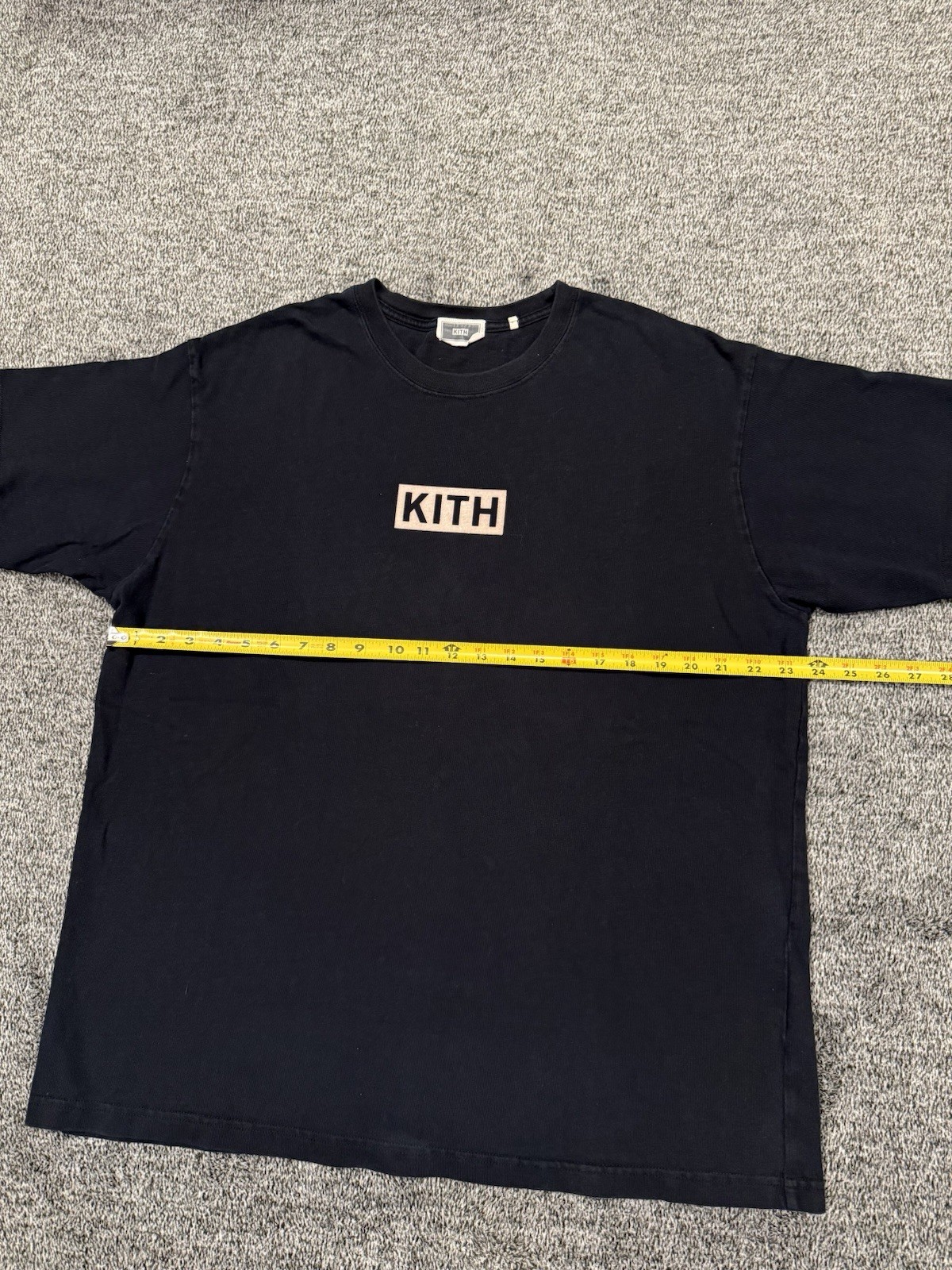 Kith Classic Box Logo T Shirt 100% Cotton Heavyweight Black Mens Size XL