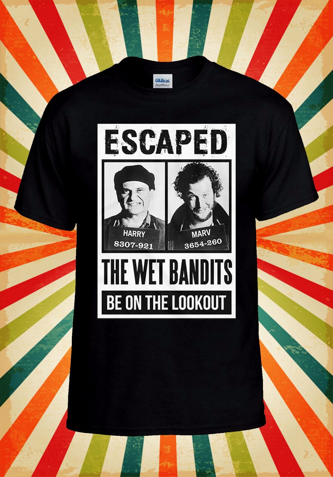 The Wet Bandits Escaped Be On Lookout Men Women Unisex Baseball T Shirt Top 3005