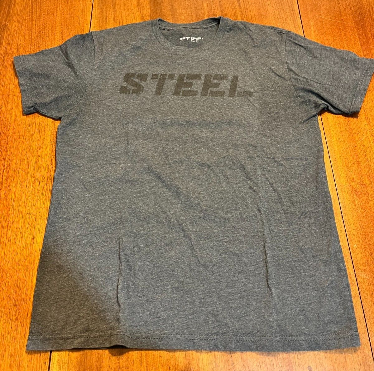 Steel Supplements Shirt Mens L-XL Black Logo Short Sleeve
