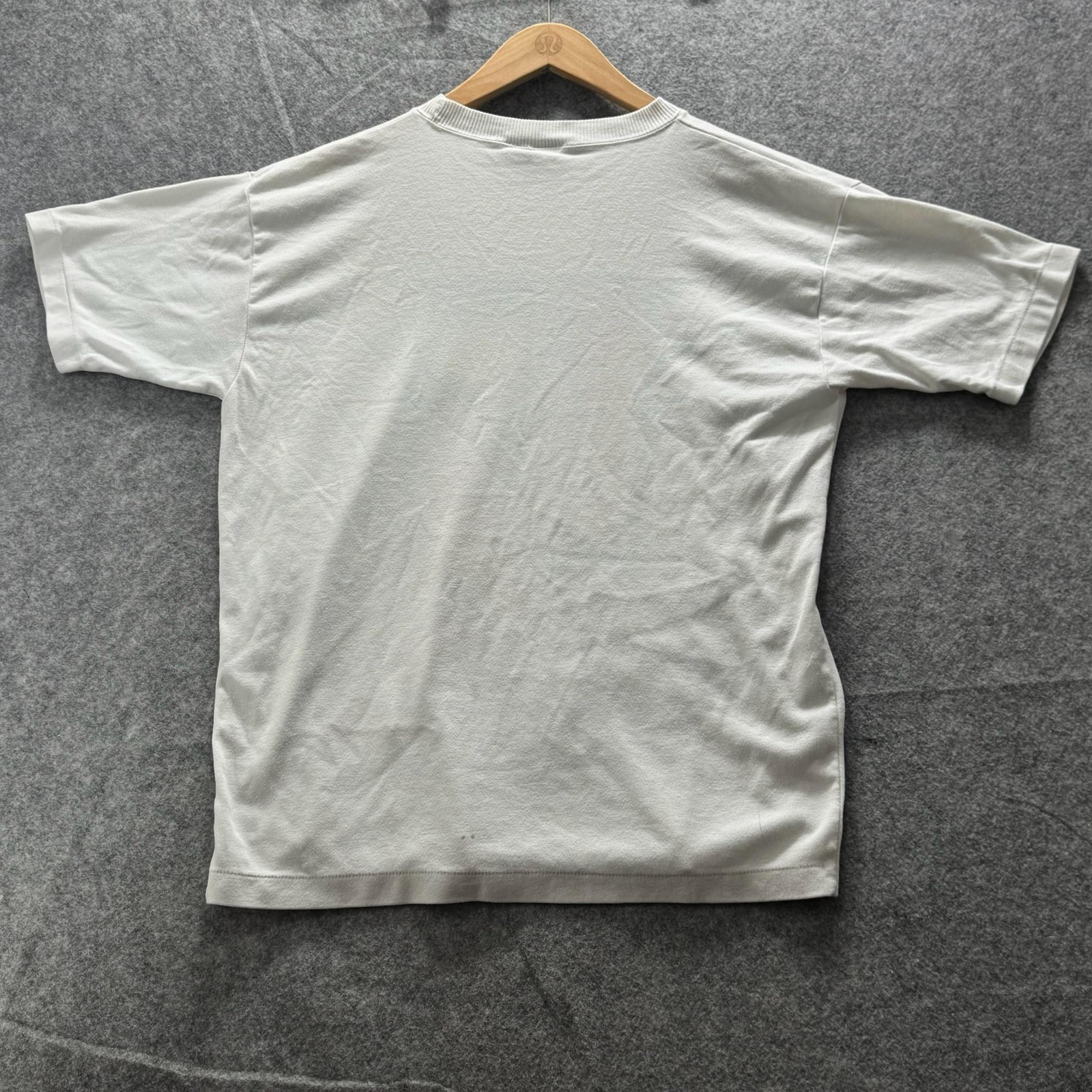Vintage SS Abstract Geometric Shirt Mens L White Colorblock Graphic Tee Crewneck