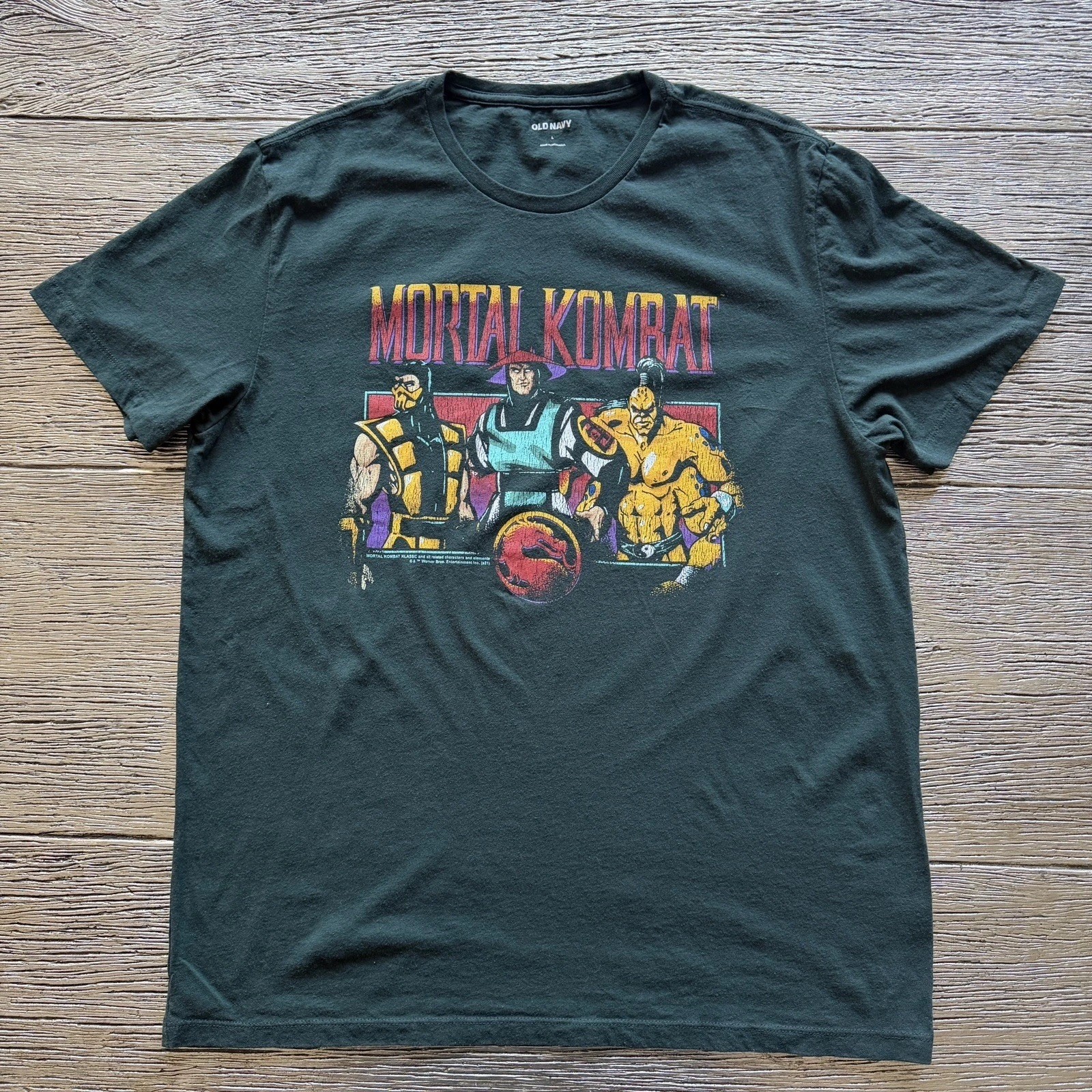 Old Navy Mortal Kombat Size L Dark Green