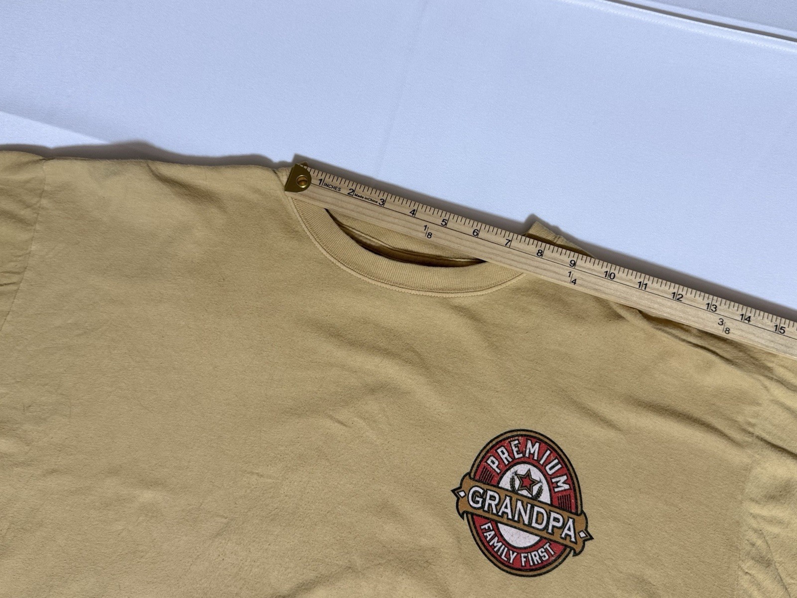 Crazy Shirt Graphic T, Combed Cotton, Premium Grandpa, Yellow, Male, XL