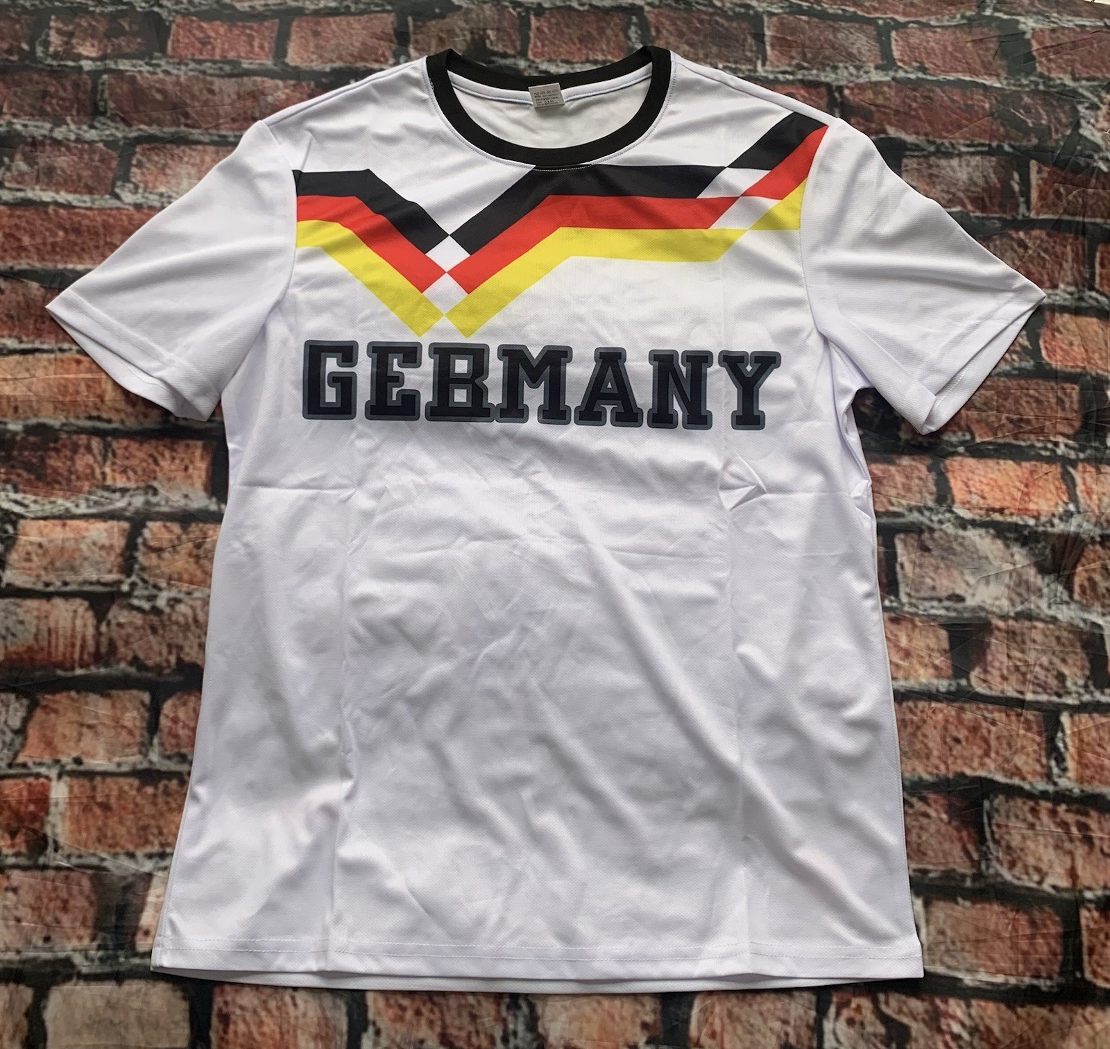Men’s Germany Poly Print Fan Supporter Football Shirt New Size L
